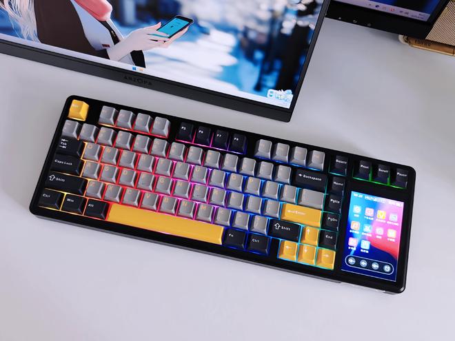 99带您解锁机械键盘新形态开元棋牌触控大屏加持狼蛛L(图14)