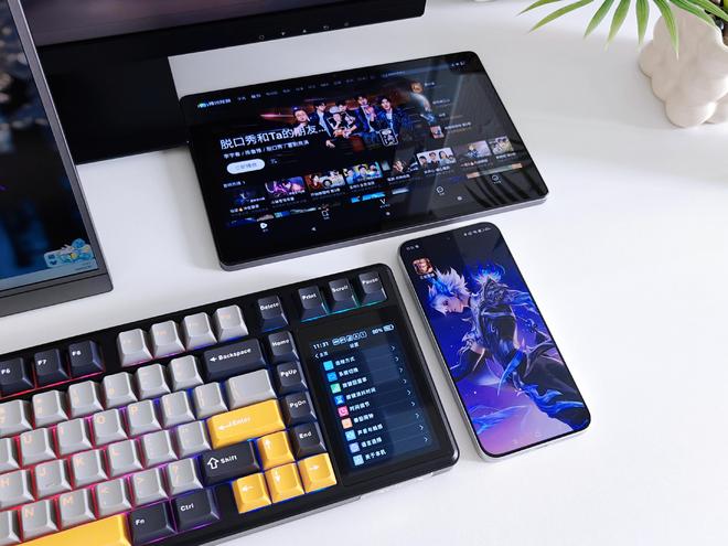 99带您解锁机械键盘新形态开元棋牌触控大屏加持狼蛛L(图15)